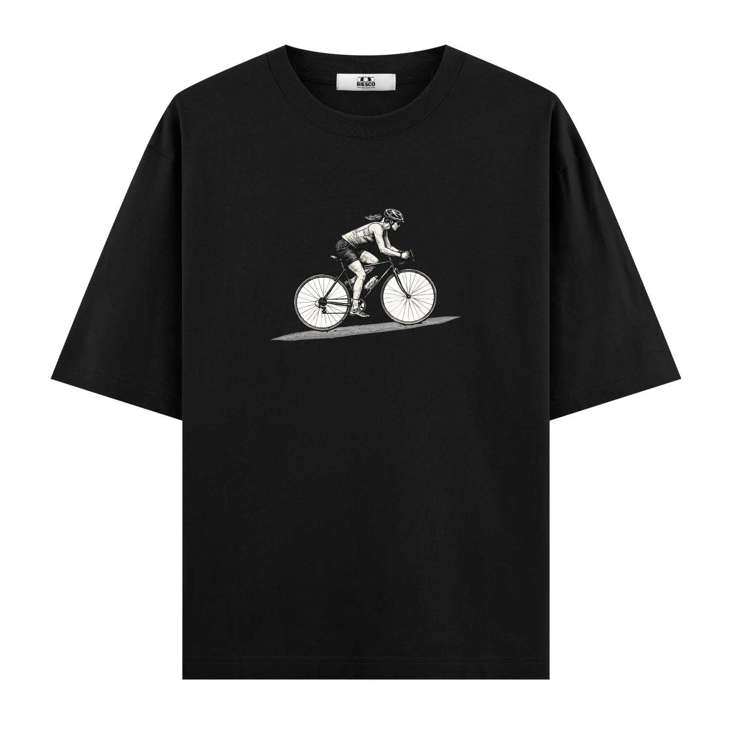 Bisikletli Kadın - Oversize T-shirt