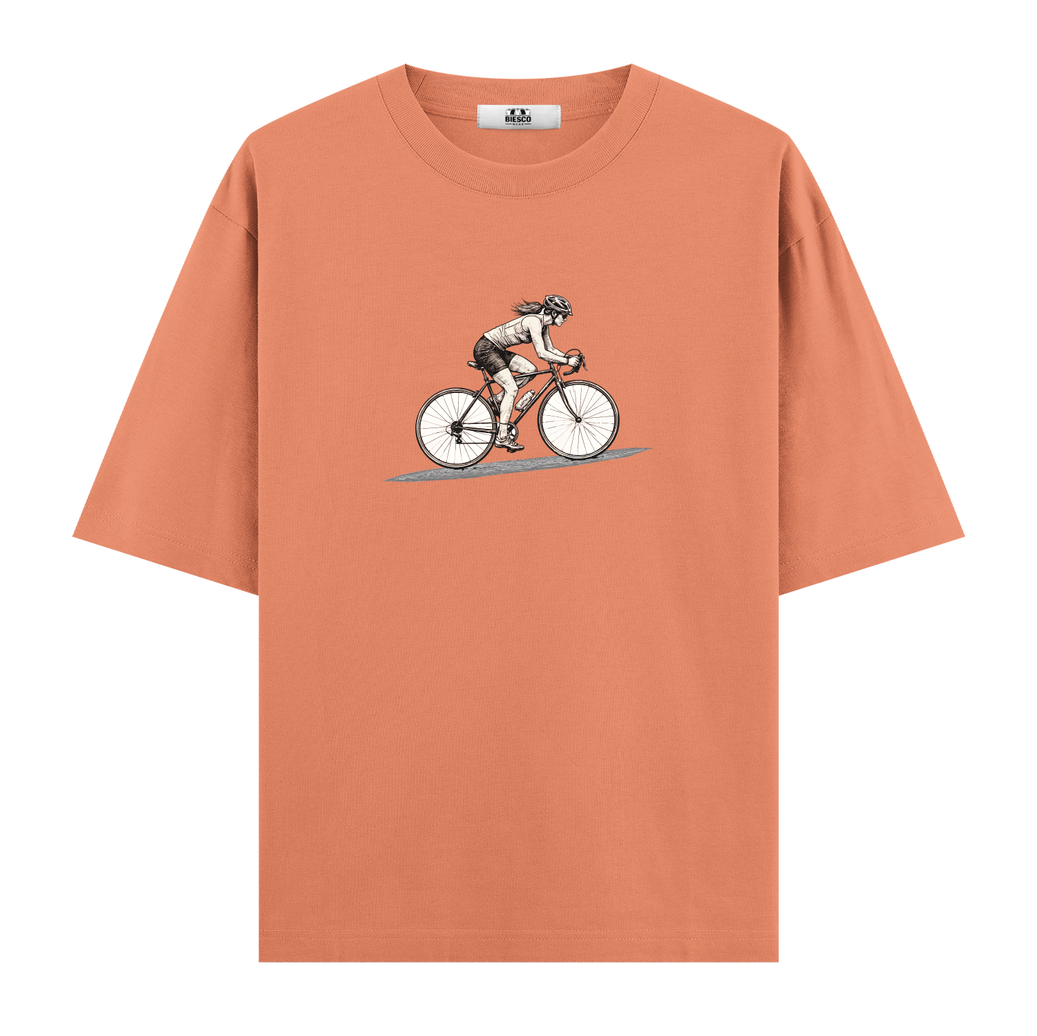Bisikletli Kadın - Oversize T-shirt