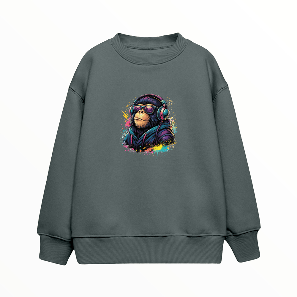 Havalı Şempanze - Çocuk Sweatshirt
