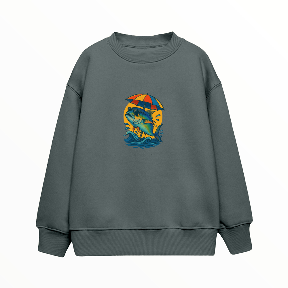 Tatilci Balık - Çocuk Sweatshirt