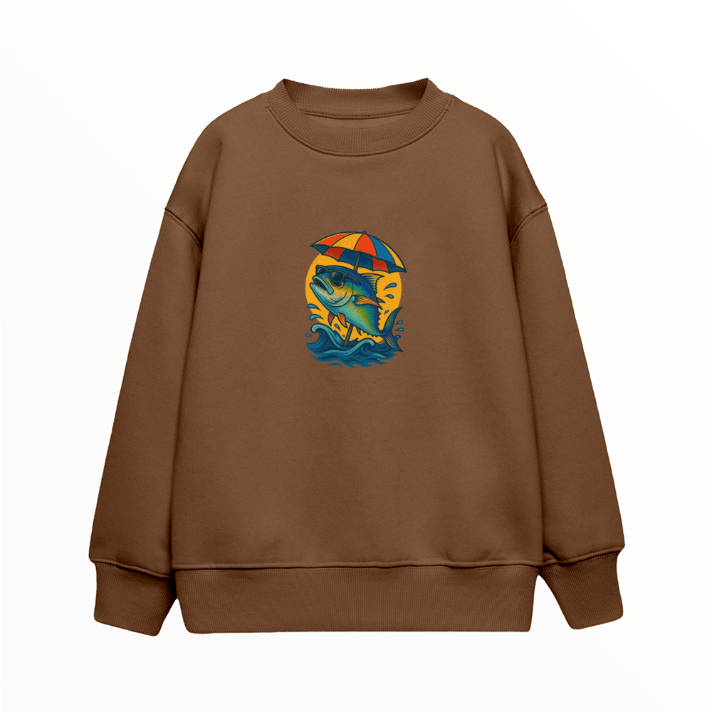 Tatilci Balık - Çocuk Sweatshirt