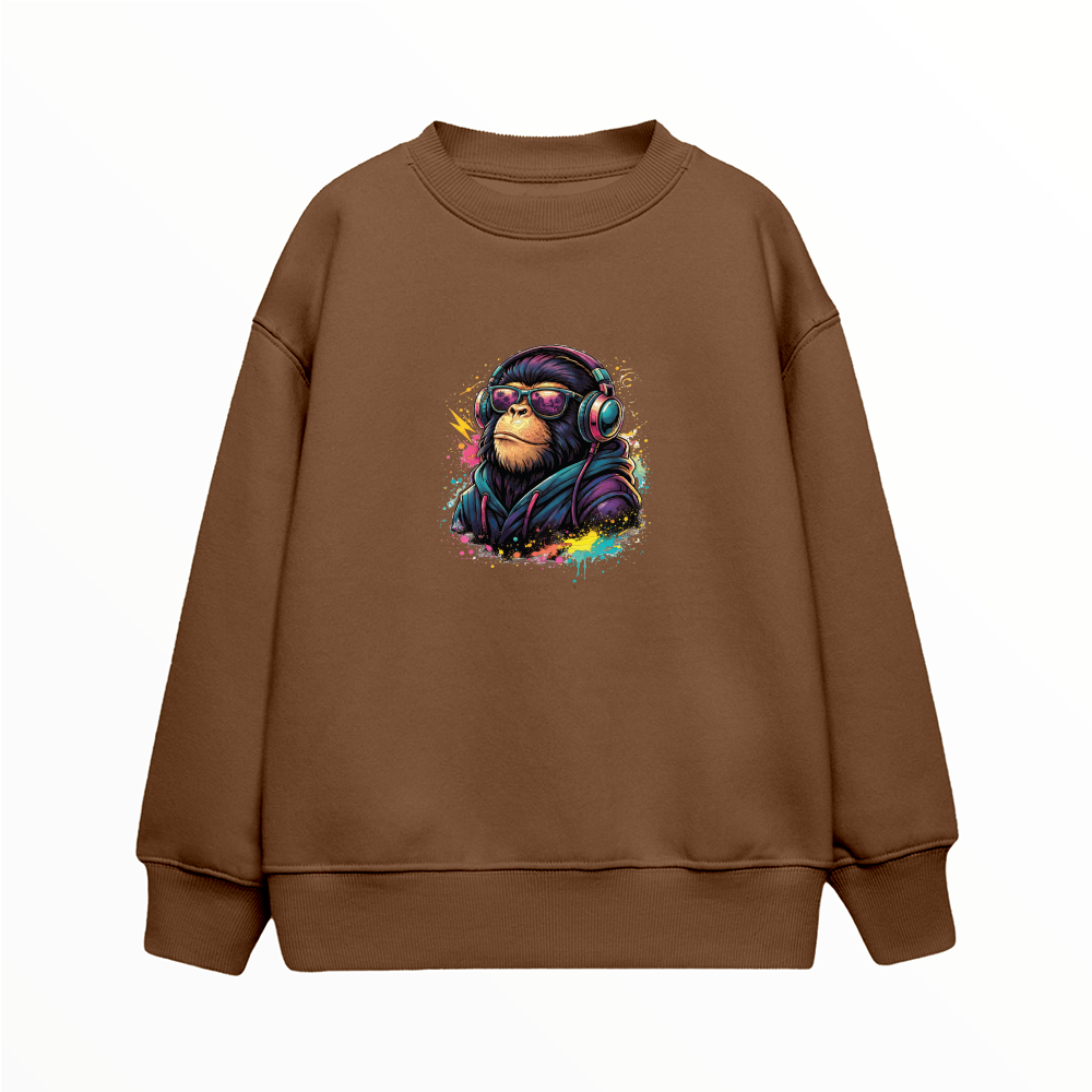 Havalı Şempanze - Çocuk Sweatshirt