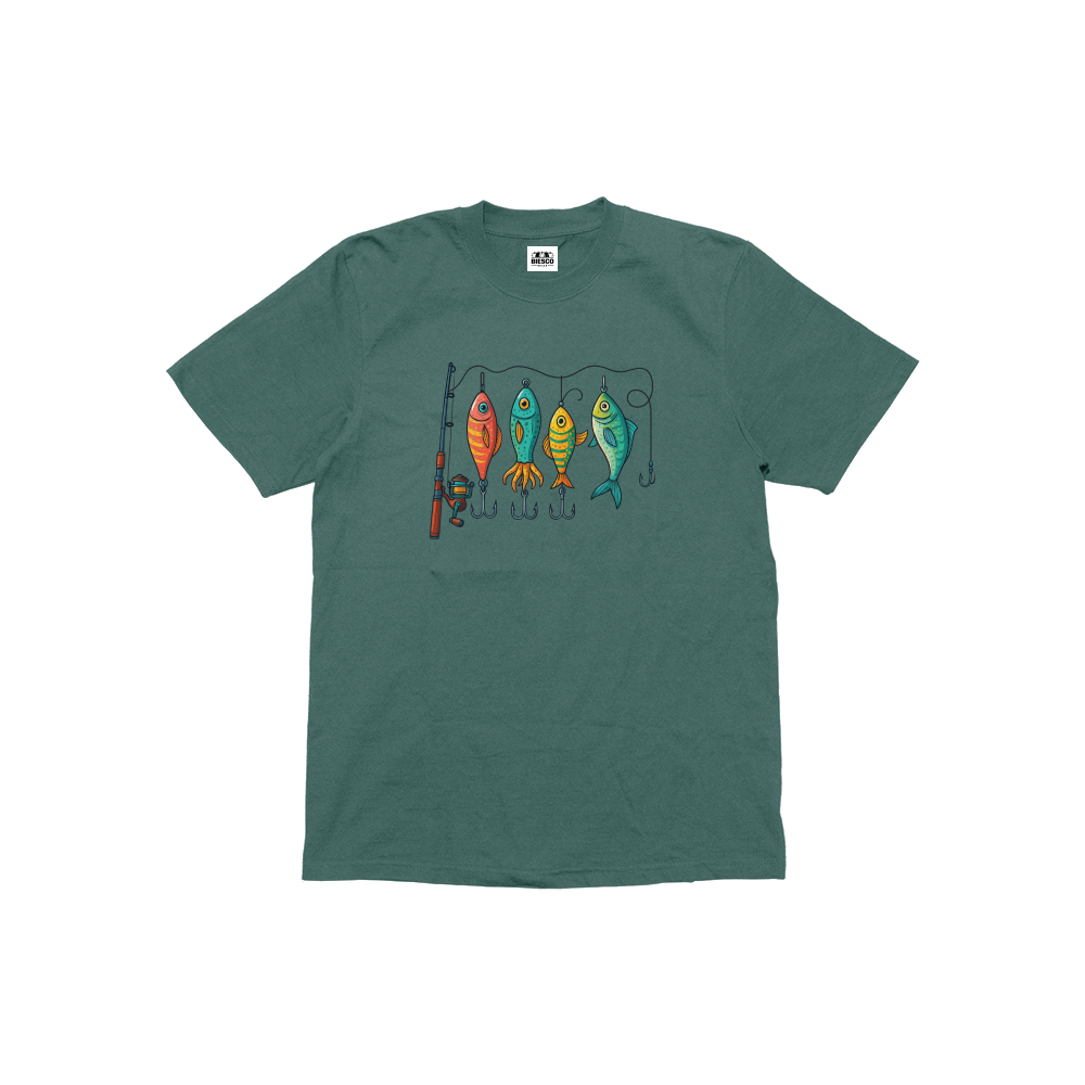 Renkli Olta Takım Düzeni - Çocuk T-shirt